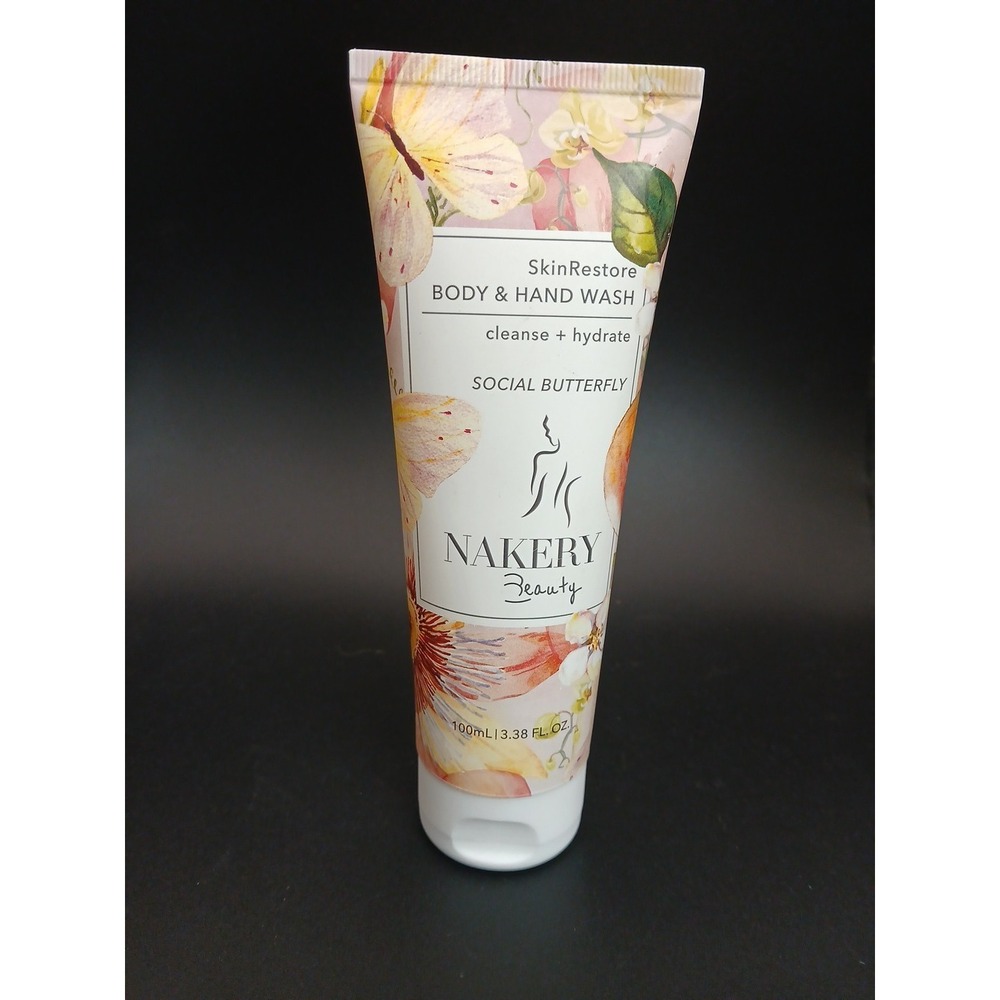 Nakery Beauty Skin Restore Body & Hand Wash‎ Social Butterfly NEW